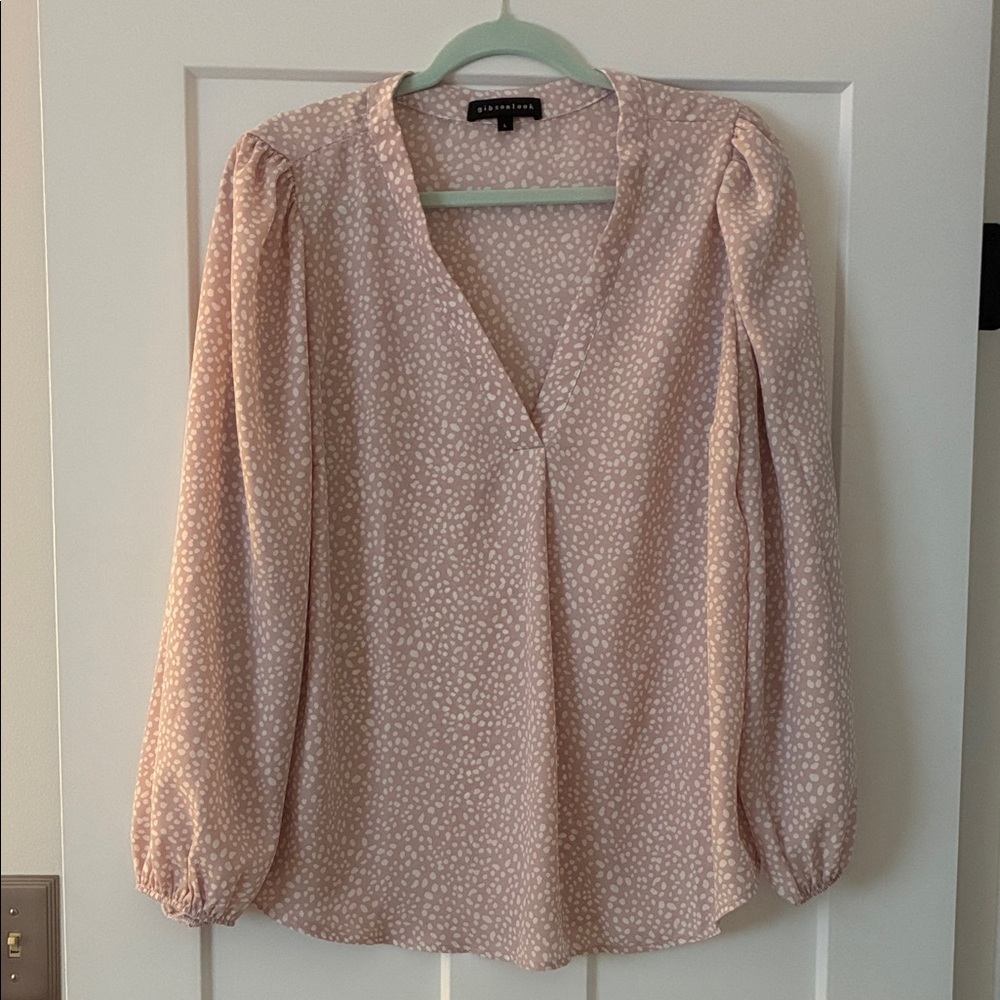 Gibsonlook - Pink Polka Dot Blouse
